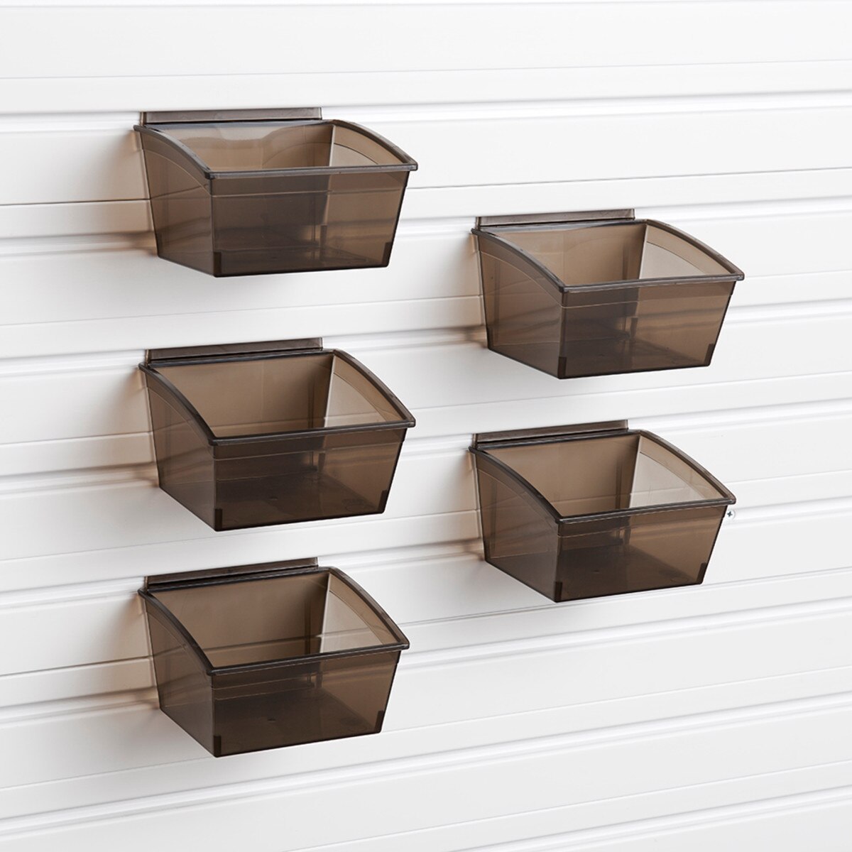 Flow Wall Small Hard Bins (5 Pack) - Black