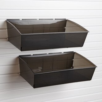 Flow Wall Small Storage Hard Bins 5 Pack - Black