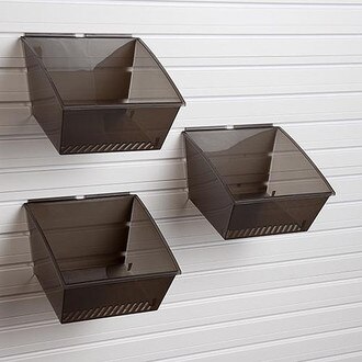 Flow Wall Small Storage Hard Bins 5 Pack - Black