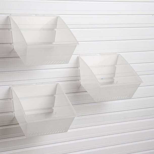 Flow Wall Medium Storage Hard Bin 3 Pack - Clear