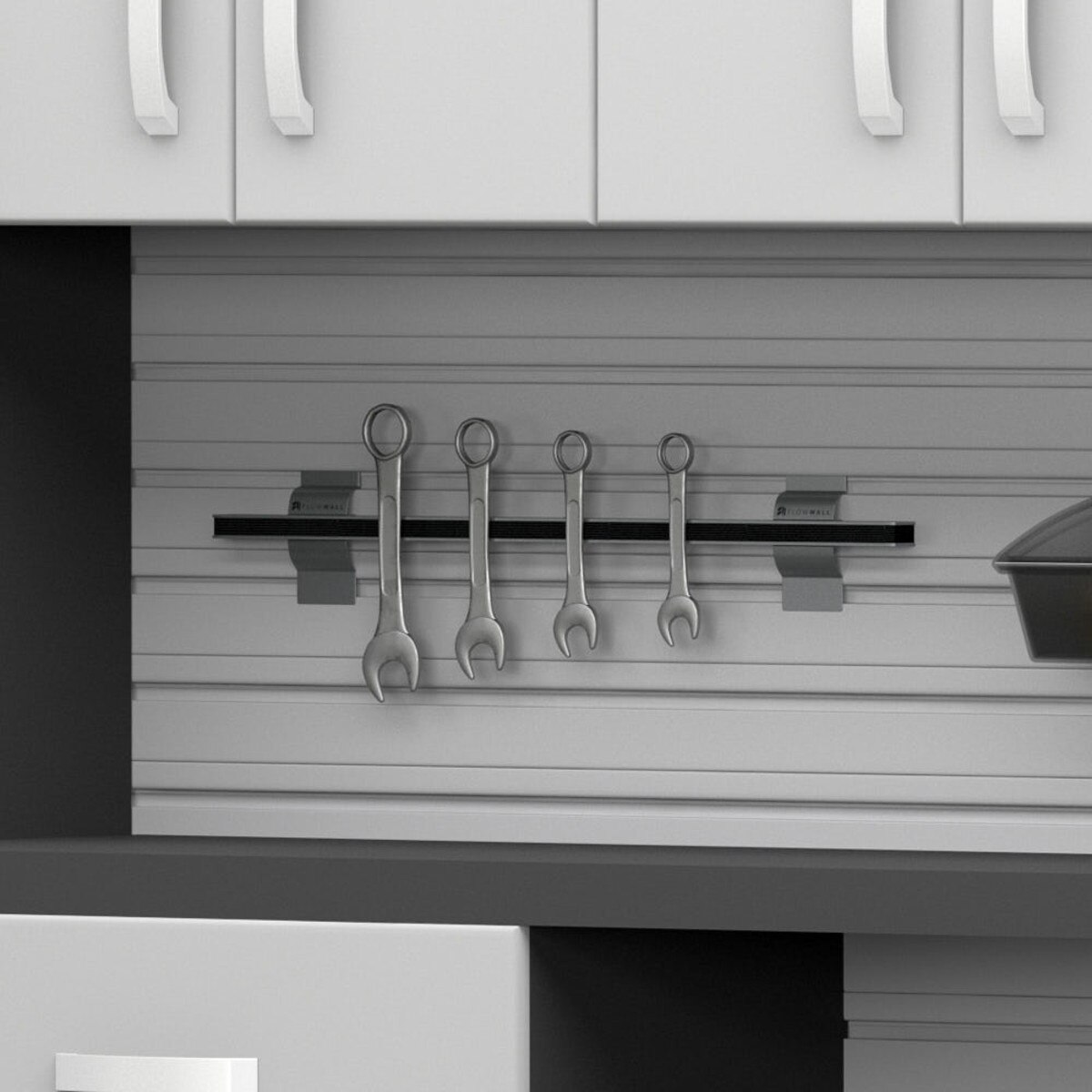 Flow Wall 9 Piece Master Workstation - Silver