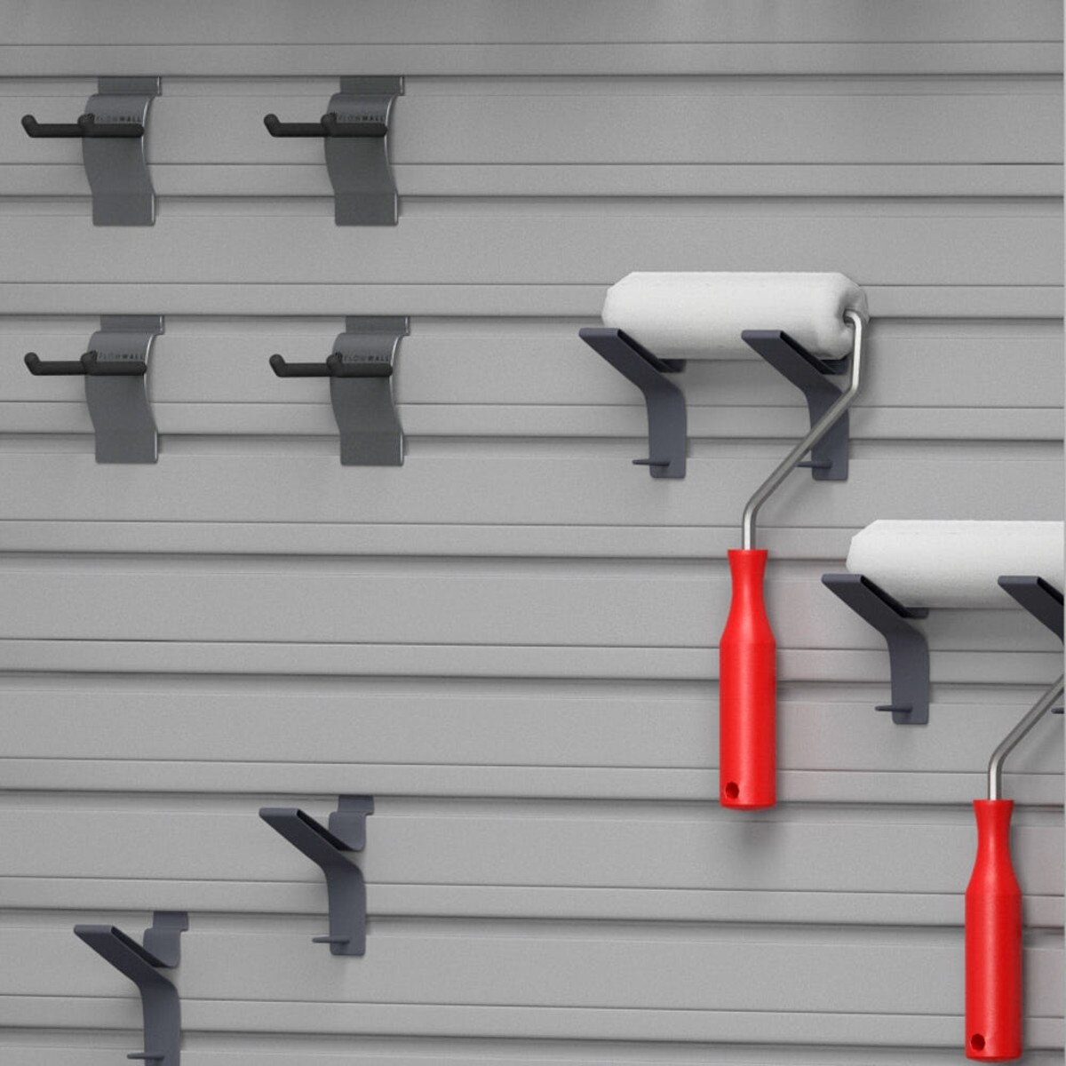 Flow Wall 9 Piece Master Workstation - Silver