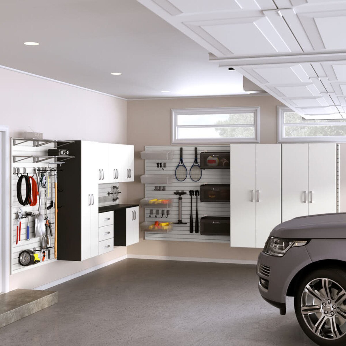 Flow Wall 9 Piece Master Workstation - White