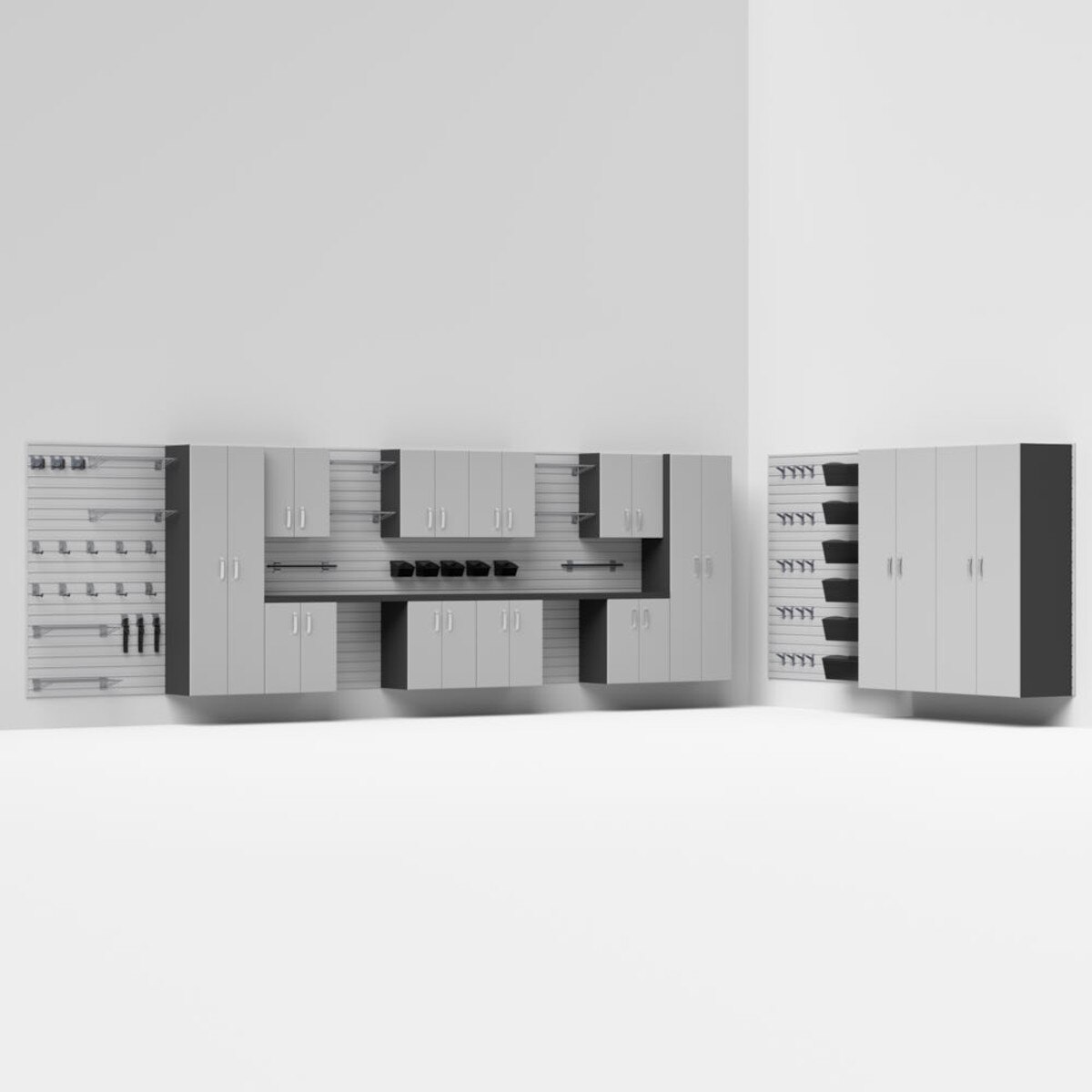 Flow Wall 14 Piece Dream Garage - Silver/Silver