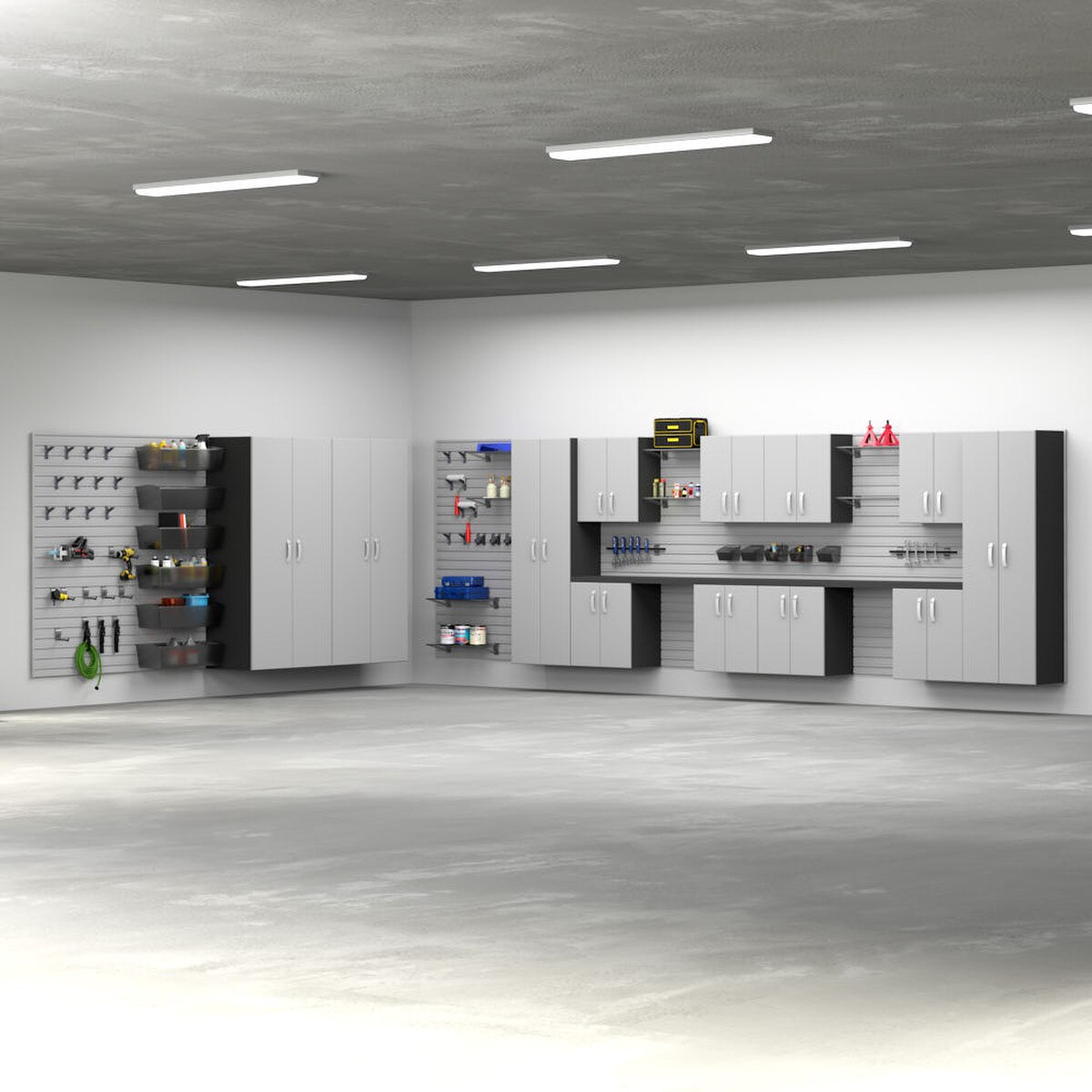 Flow Wall 14 Piece Dream Garage - Silver/Silver