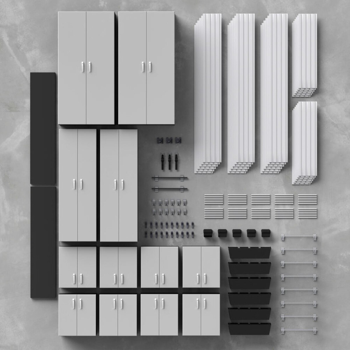 Flow Wall 14 Piece Dream Garage - Silver/Silver