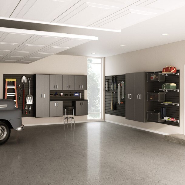 Flow Wall 9 Piece Jumbo Cabinet Storage Set - Graphite/Black