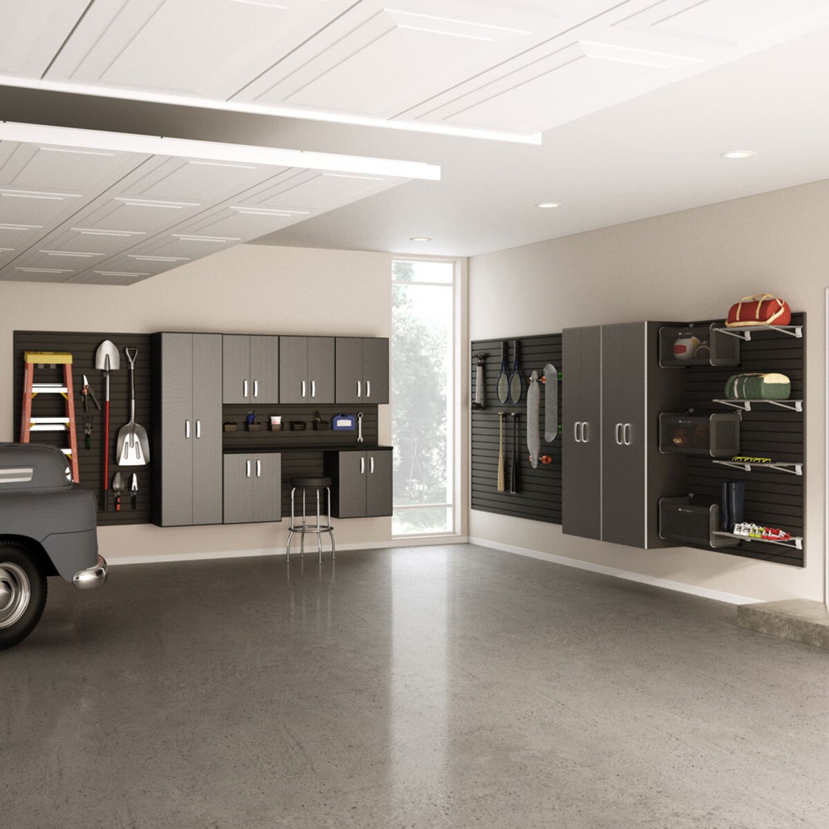 Flow Wall 9 Piece Jumbo Cabinet Storage Set - Graphite/Black