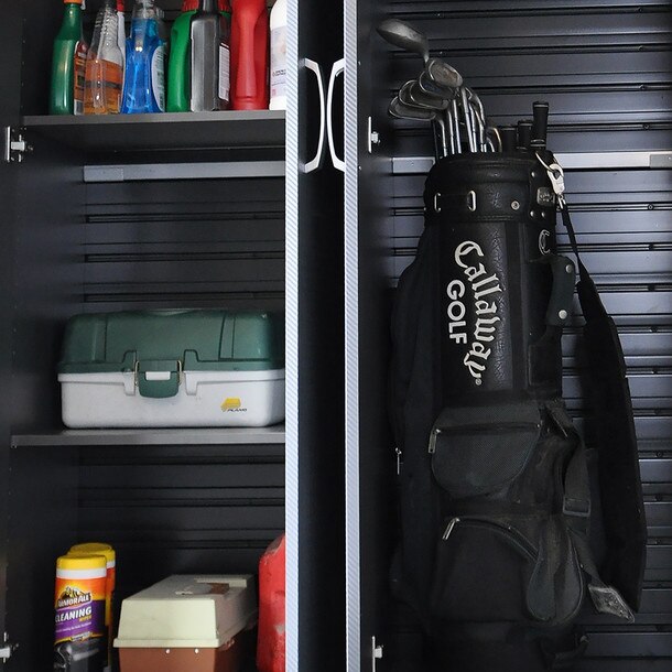 Flow Wall 9 Piece Jumbo Cabinet Storage Set - Graphite/Black