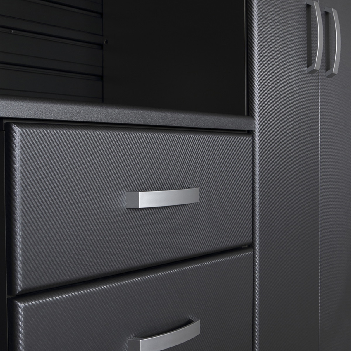 Flow Wall 9 Piece Jumbo Cabinet Storage Set - Graphite/White