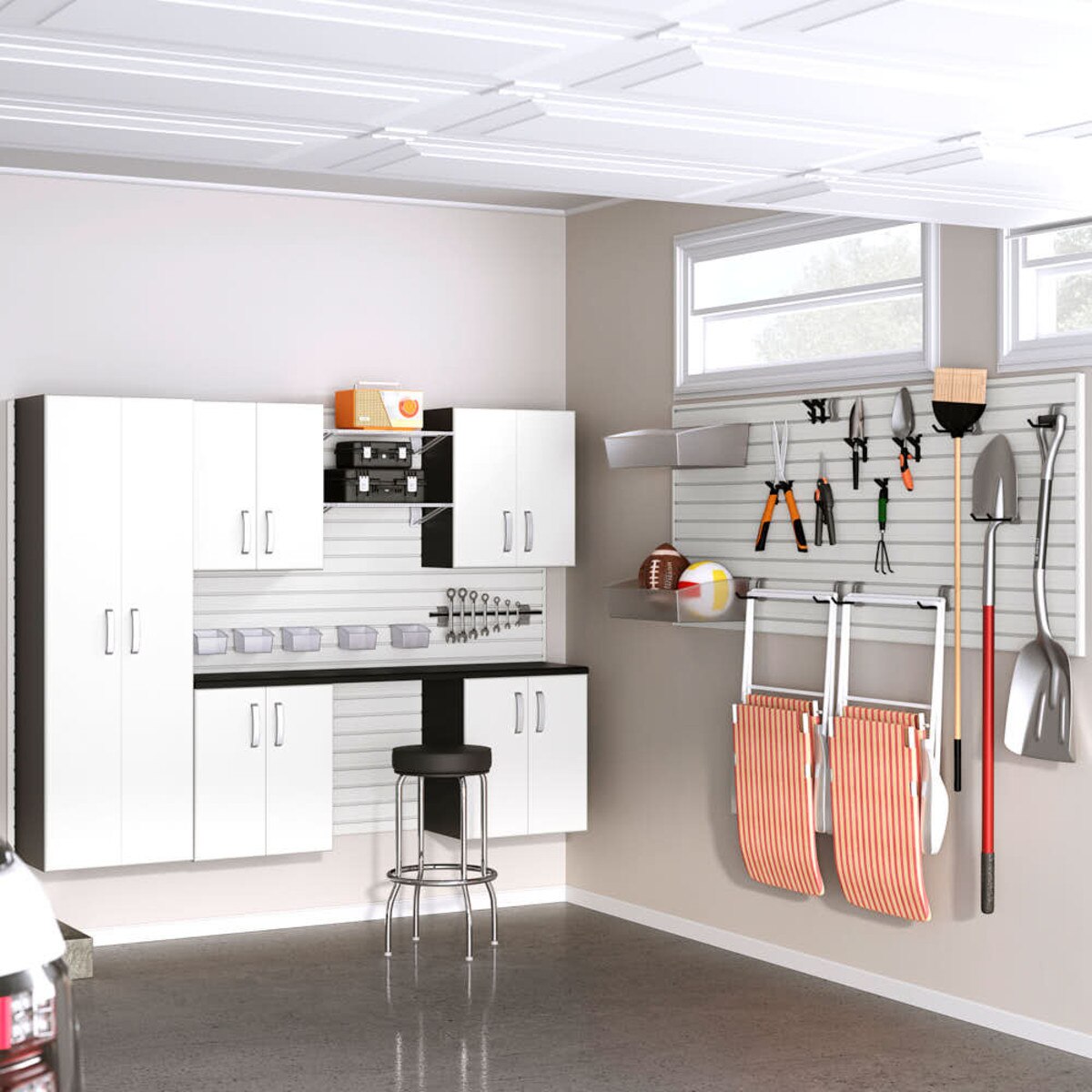 Flow Wall 6 Piece Deluxe Storage Set - White/White