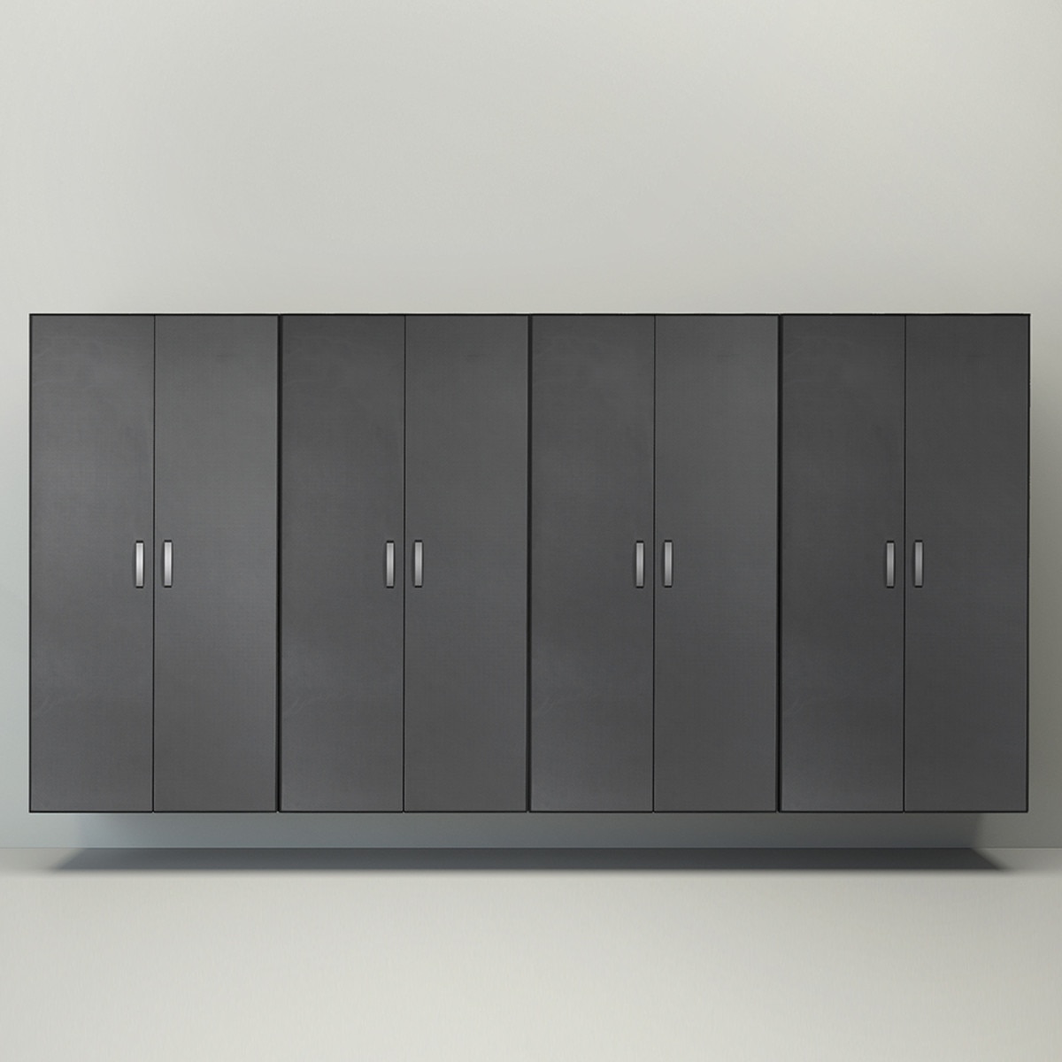 Flow Wall 4 Piece Jumbo Cabinet Storage Center - Graphite/White