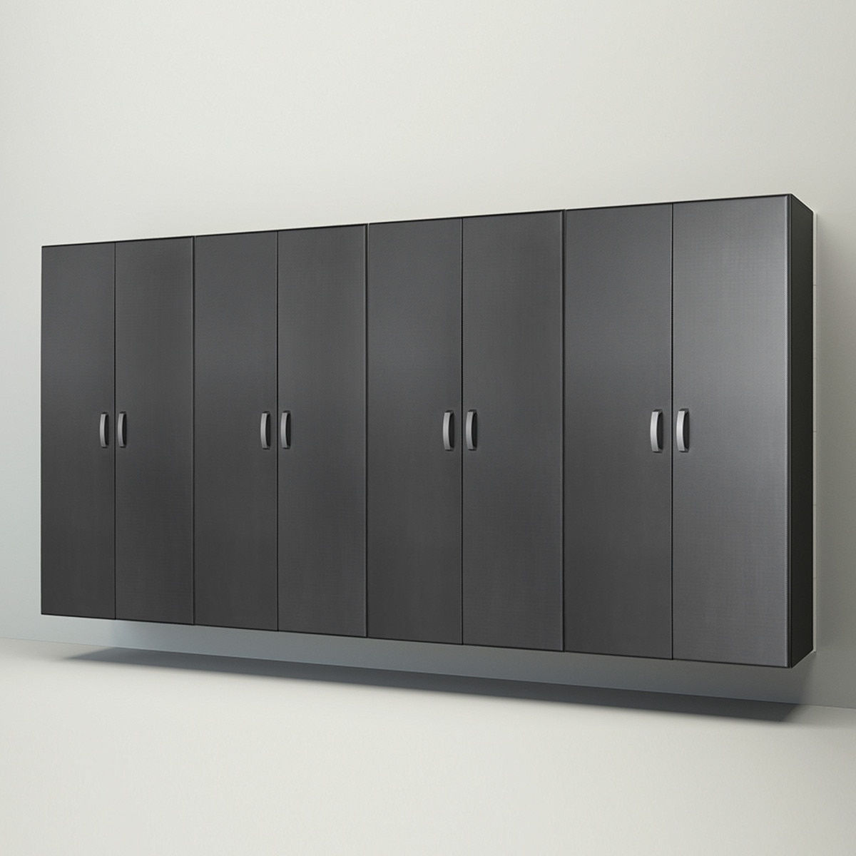 Flow Wall 4 Piece Jumbo Cabinet Storage Center - Graphite/White