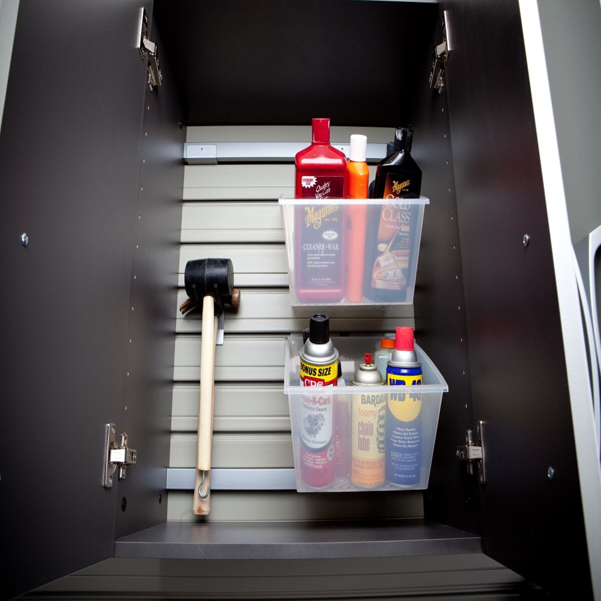Flow Wall 5 Piece Complete Storage Cabinet Set - Black/White Carbon