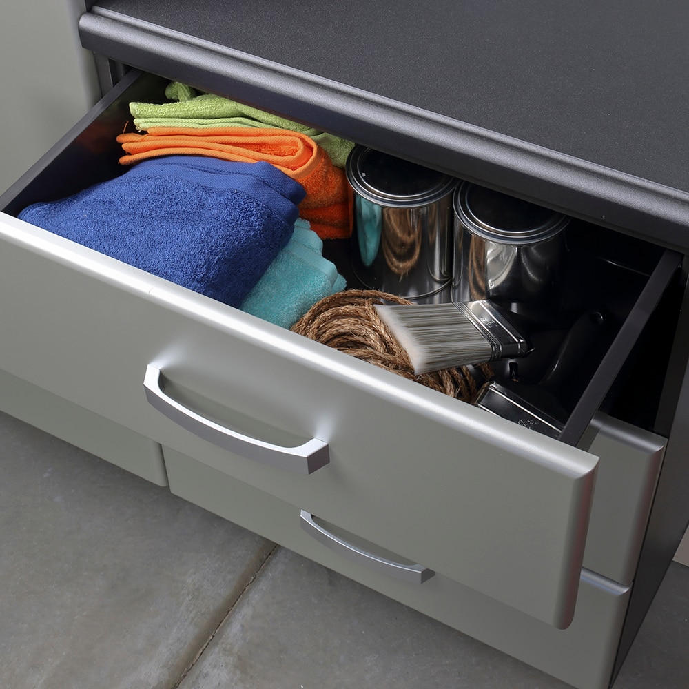 Flow Wall 5 Piece Complete Storage Cabinet Set - Silver