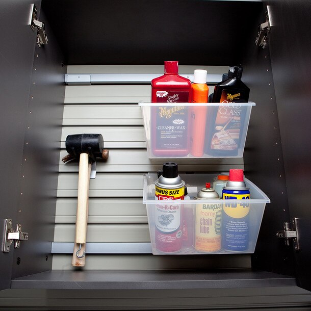 Flow Wall 7 Piece Cabinet Storage Set - Silver