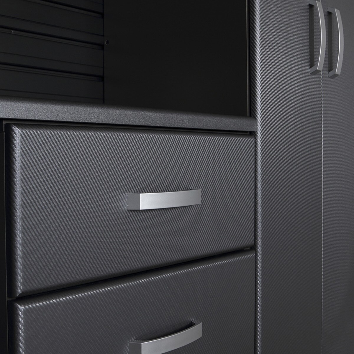 Flow Wall 5 Piece Complete Storage Cabinet Set - White/Graphite