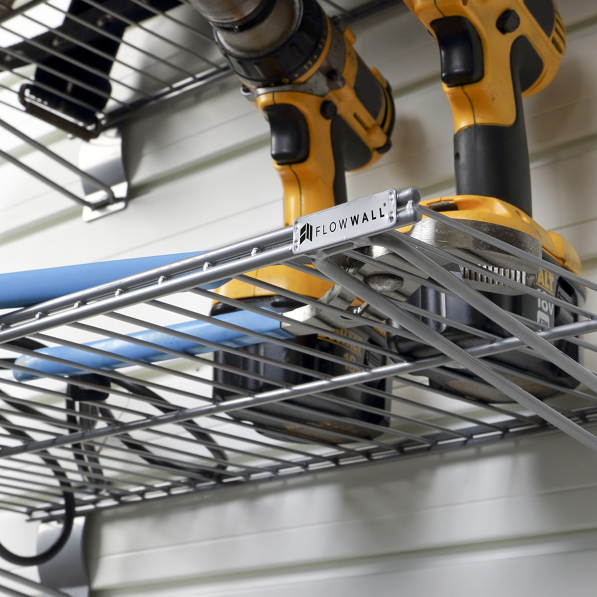 Flow Wall Metal Bracket Shelf (2 Pack) - Silver