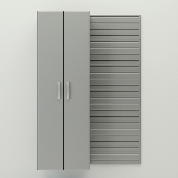 Flow Wall Tall Storage Cabinet - Silver Cabinet