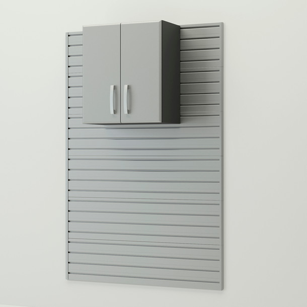 Flow Wall Top Storage Cabinet - Silver Cabinet