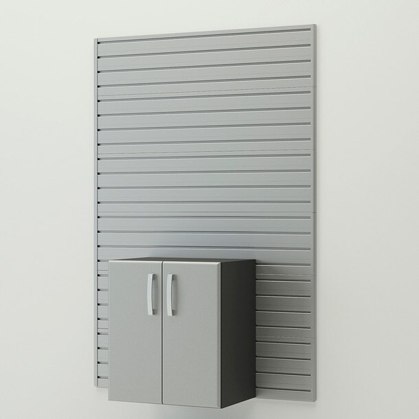 Flow Wall Base Storage Cabinet - Silver Cabinet