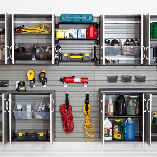 Flow Wall Base Storage Cabinet - Silver Cabinet
