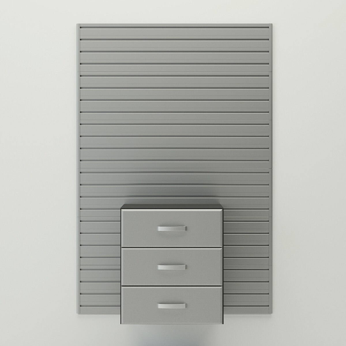Flow Wall Complete 3 Drawer Cabinet - Silver