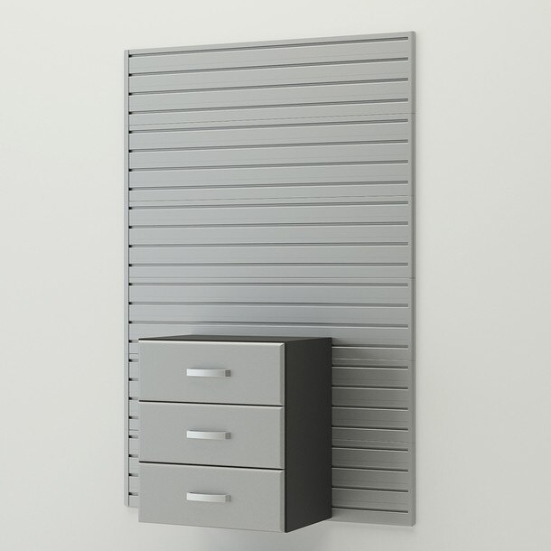 Flow Wall 3 Drawer Storage Cabinet - Silver Cabinet