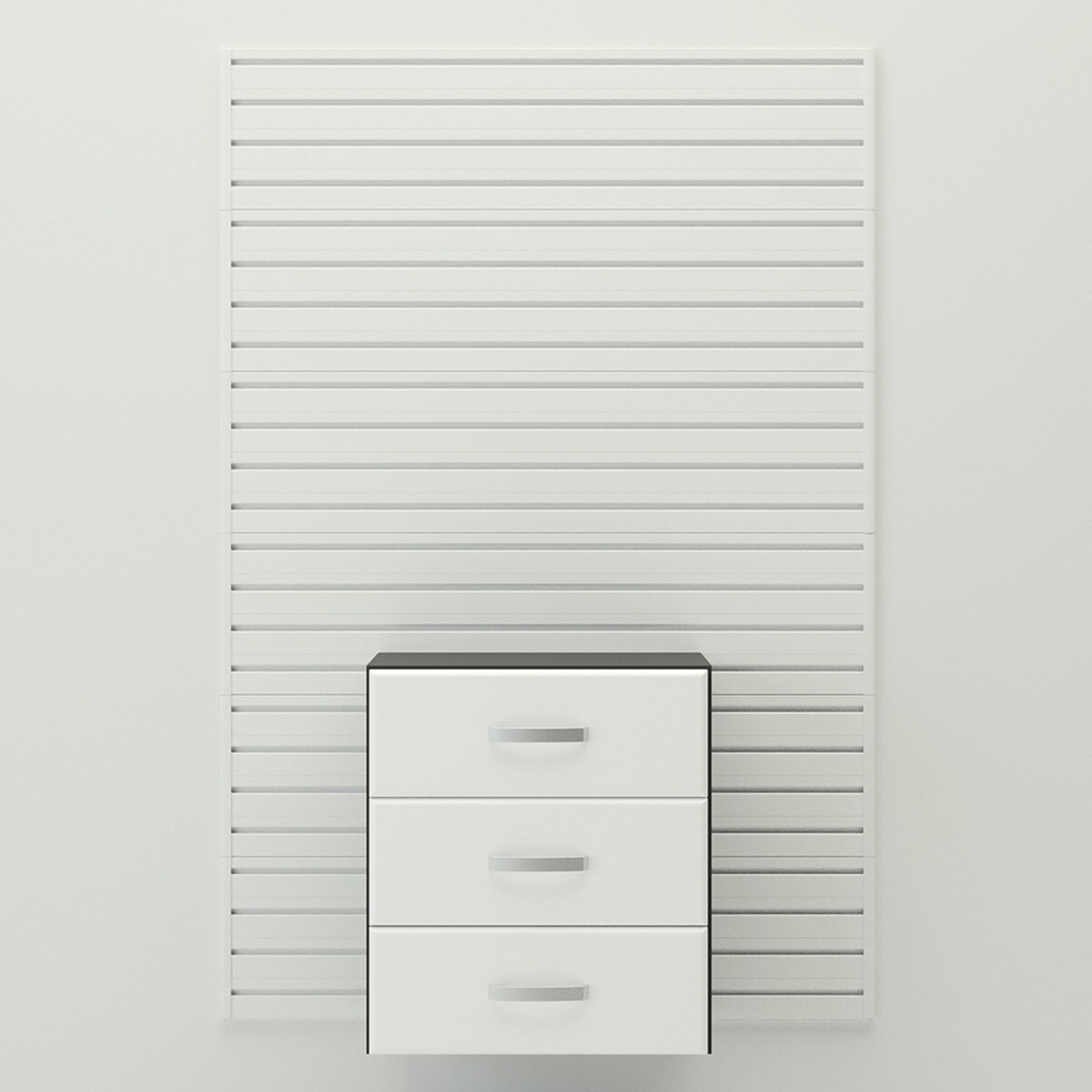 Flow Wall Complete 3 Drawer Cabinet - White