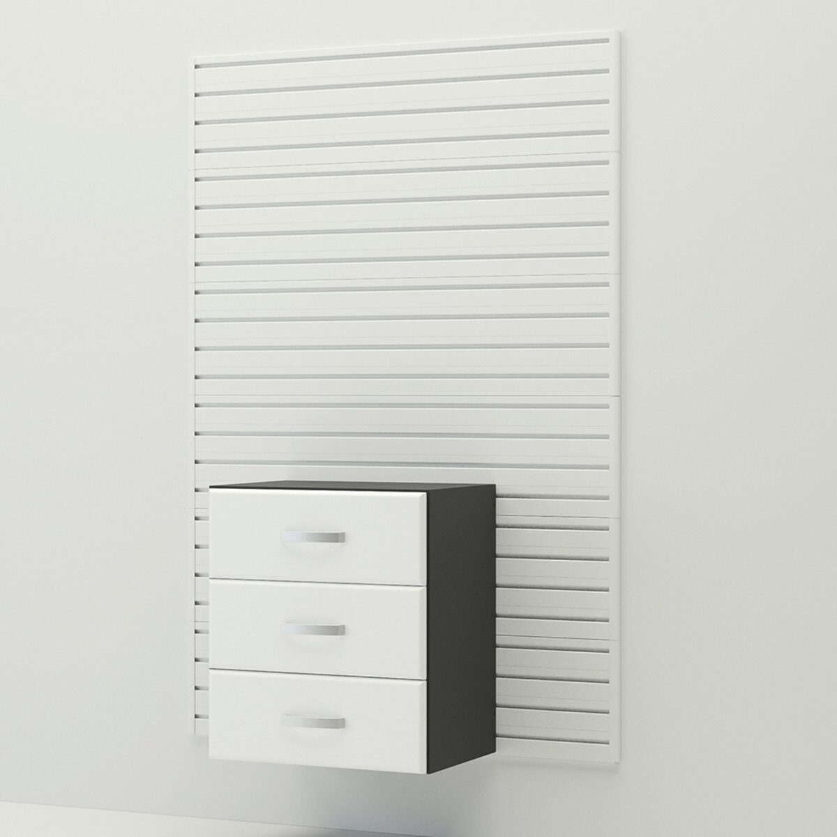 Flow Wall Complete 3 Drawer Cabinet - White