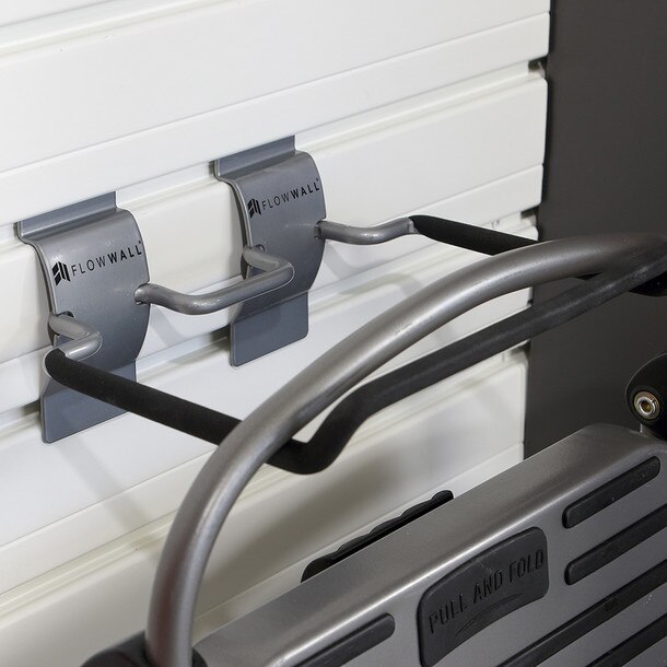 16 Piece Slatwall Panel, Shelf & Hook Storage Set - Black Slatwall