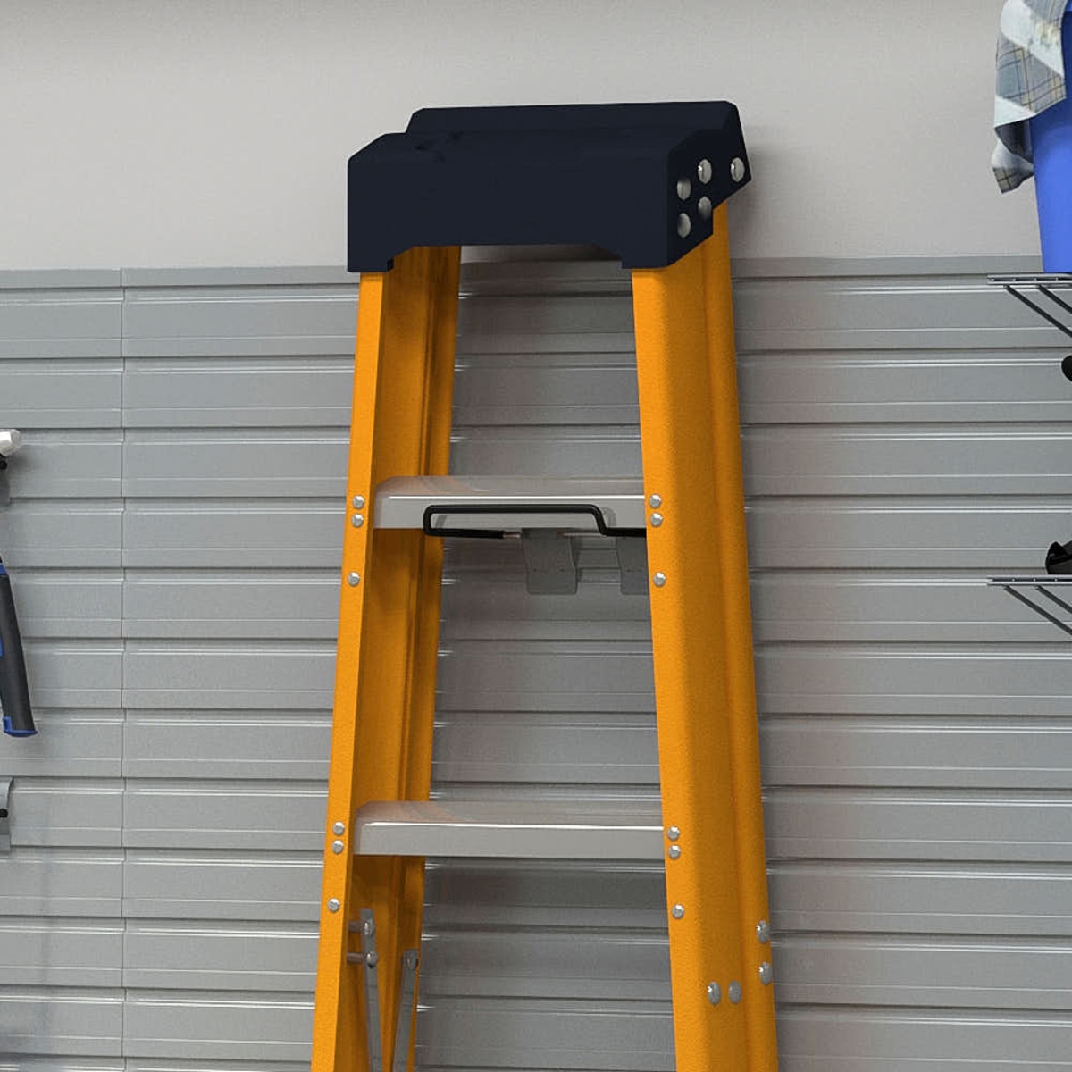 15 Piece Slatwall Panel, Shelf, Medium Bin & Hook Storage Set - Silver Slatwall