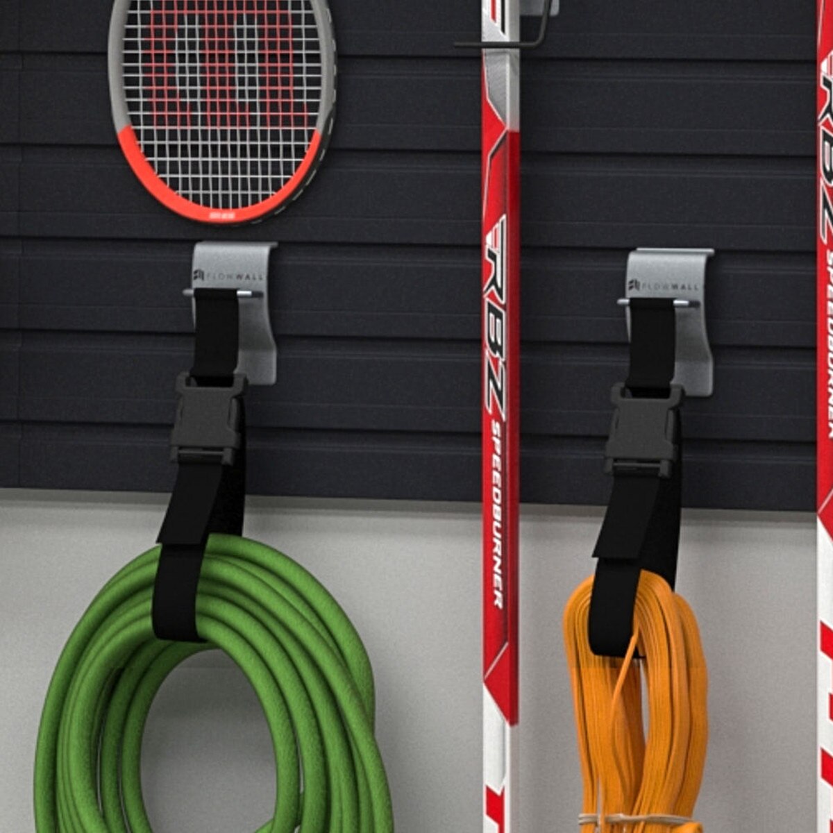 14 Piece Slatwall Panel, Heavy Duty Shelf, Bin, Hook Storage Set - Black Slatwall