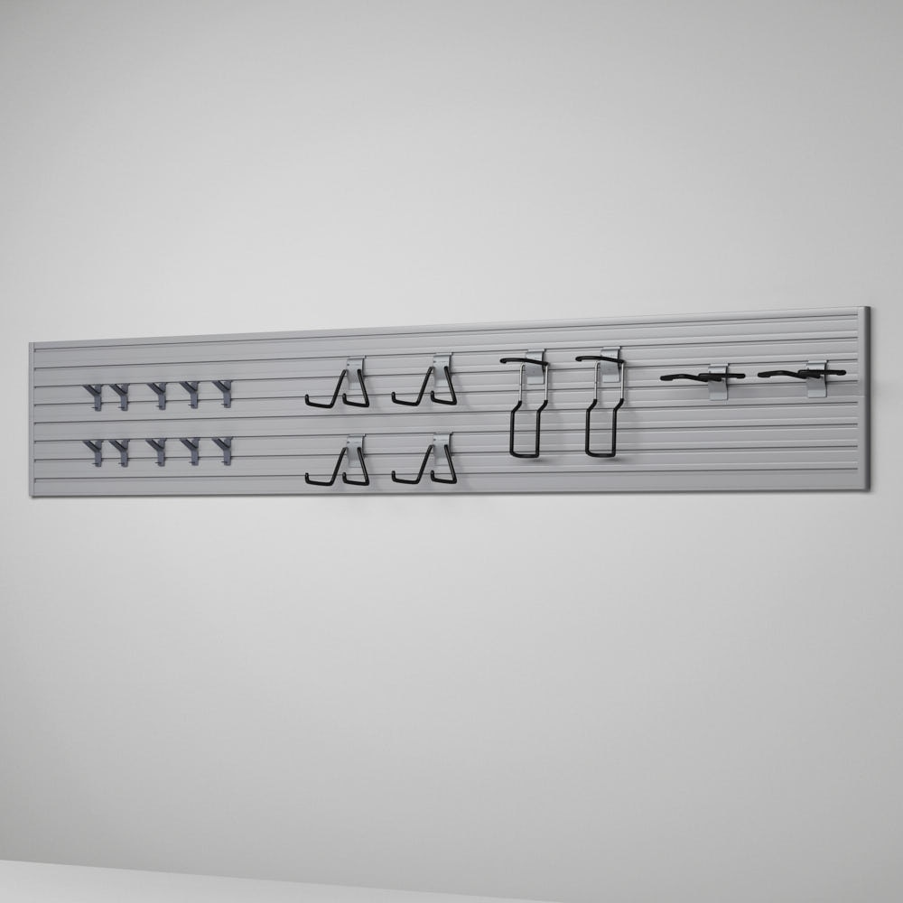 Flow Wall Sports Hook and Panel System - Silver