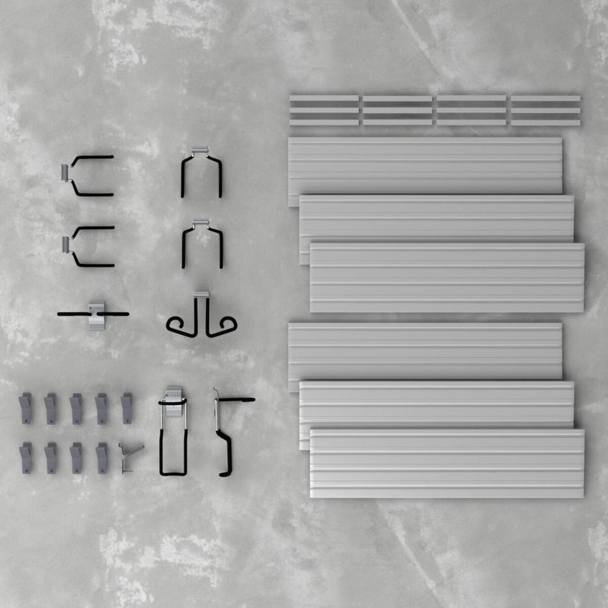 Flow Wall Sports Hook and Panel System - Silver