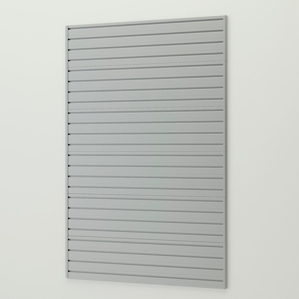 Flow Wall 24 sq. ft. Slatwall Panel Pack - Silver