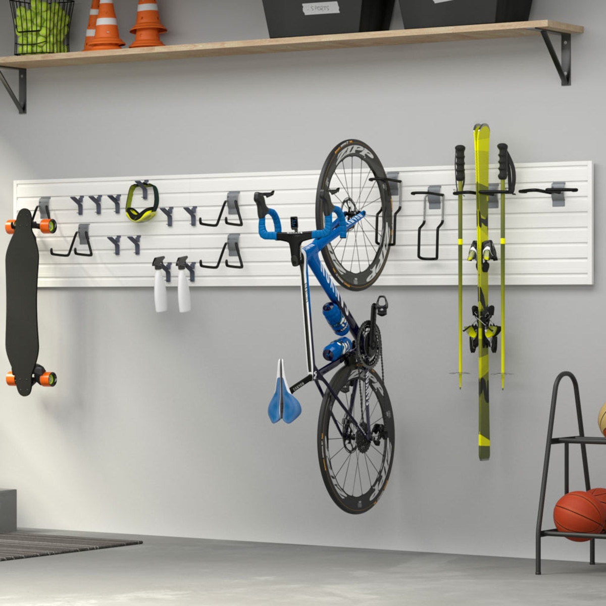 Flow Wall Sports Hook and Panel System - White