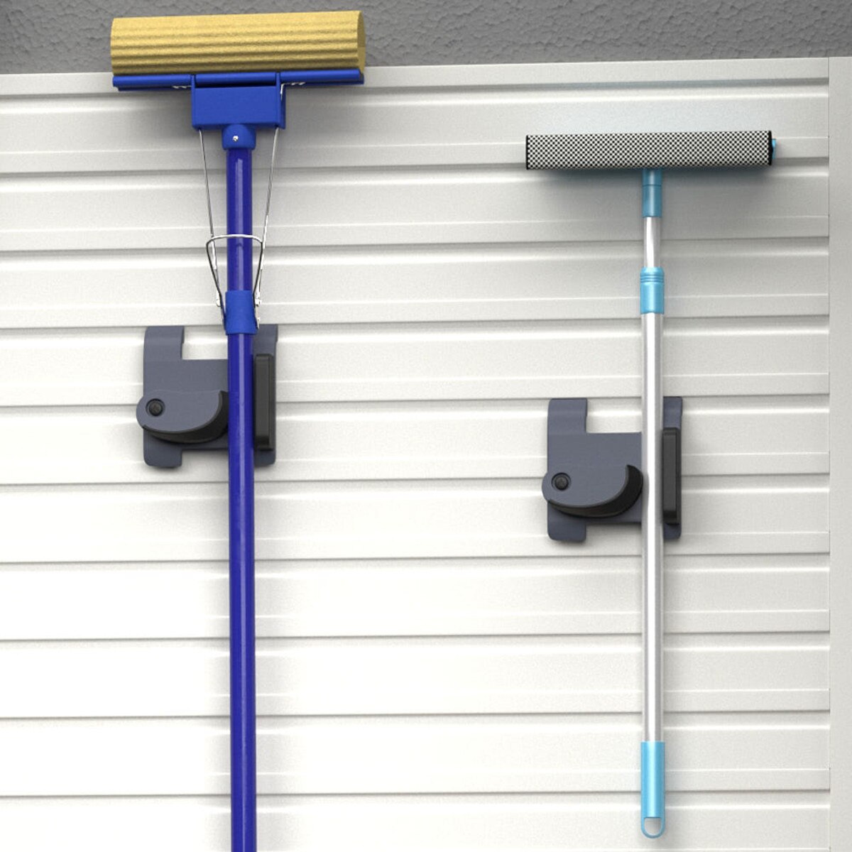 9 Piece Slatwall Panel, Bin & Hook Storage Set - White Slatwall