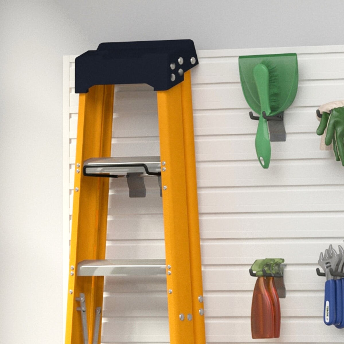 21 Piece Slatwall Panel, Hook & Bin Storage Set - White Slatwall