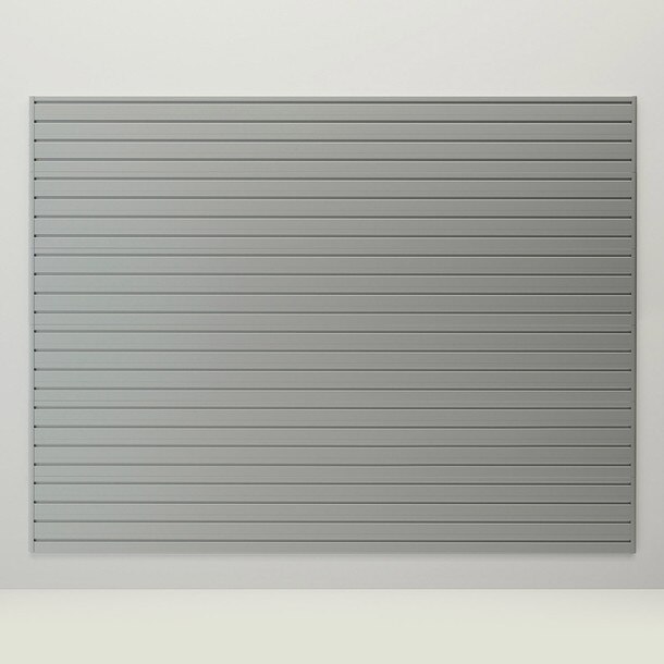 Flow Wall 48 Sq. Ft. Slatwall Panel Pack - Silver